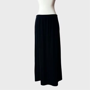 Vintage y2k Goth Med Large Long Black Velvet Skirt Witchy goth club salem style